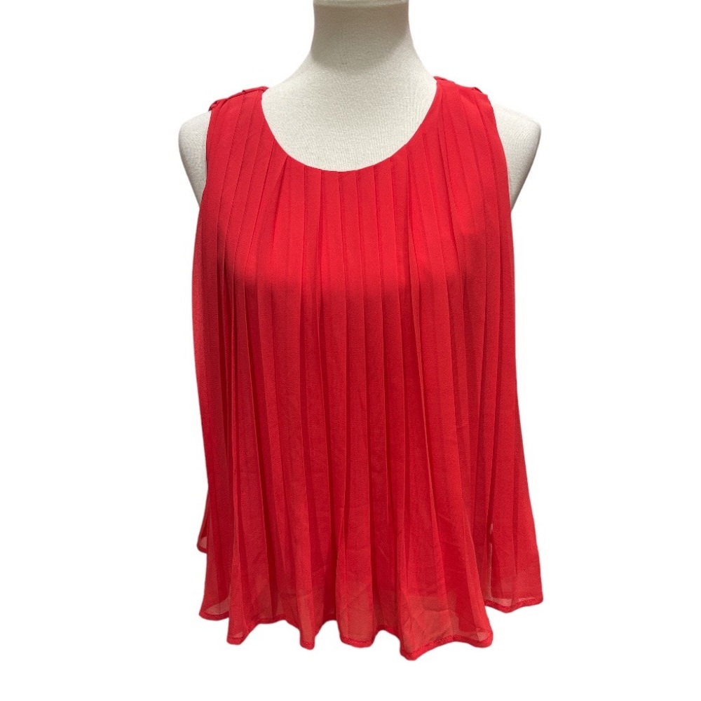 She + Sky Sleeveless Pleated Lined Blouse Size Small